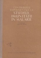 Contributii experimentale la studiul imunitatii in malarie