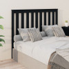 Tăblie de pat, negru, 126x6x101 cm, lemn masiv de pin, vidaXL