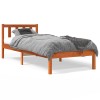 VidaXL Cadru pat fără saltea, maro ceruit, 75x190 cm, lemn masiv pin 844801