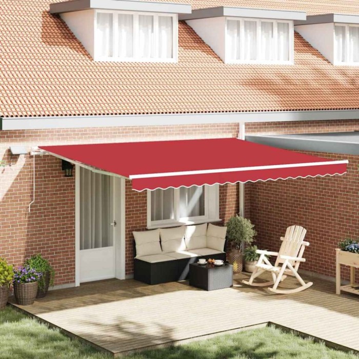 Marchiză manuală Roșie with Manual Roșu 450 &times; 300 cm Roșu
