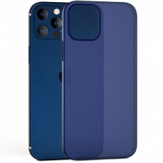 Husa TPU Tech-Protect UltraSlim pentru Apple iPhone 12 / Apple iPhone 12 Pro, 0.4mm, Matte, Bleumarin