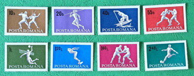 TIMBRE ROMANIA MNH LP 694/1969 -SPORT - Serie simplă foto