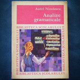 ANALIZE GRAMATICALE - AUREL NICOLESCU