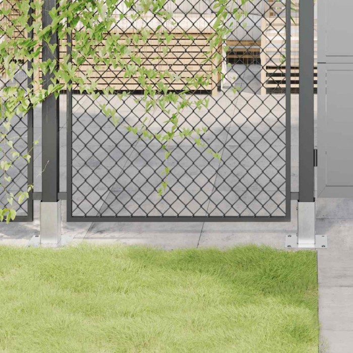 vidaXL Baze st&acirc;lp pătrate 4 buc Argintiu 71x71 mm Oțel galvanizat