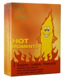 Prezervative AMOR Hot Moments - Efect de Incalzire, Lubrifiate, 3 Bucati