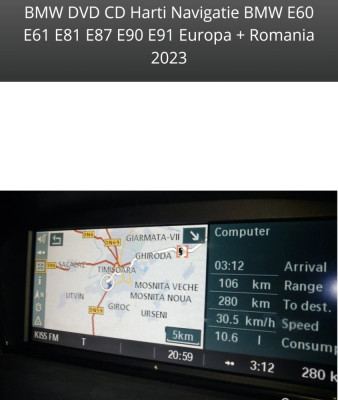 BMW DVD CD Harti Navigatie BMW E60 E61 E81 E87 E90 E91 Europa + Romania 2023 foto