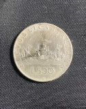 Moneda argint Italia 500 lire 1958, Europa