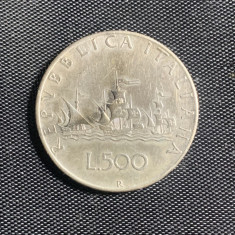 Moneda argint Italia 500 lire 1958