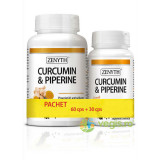 Pachet Curcumin &amp; Piperine 500mg 60cps+30cps