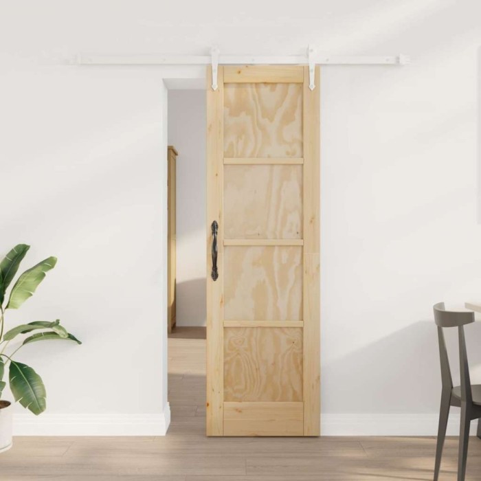 Ușă glisantă cu set de accesorii 61x198.5 cm din lemn masiv de pin