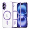 Husa MagSafe pentru Apple iPhone 16, Techsuit, Luxury Crystal, Mov Deschis