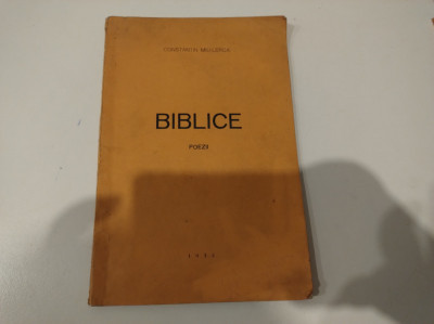 Poezii biblice. Constantin Miu-Lerca. 1932 foto
