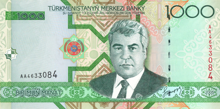 Turkmenistan 1000 manat 2005 unc, clasor A1