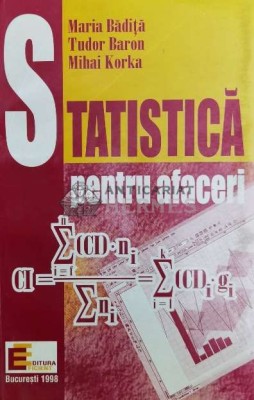 Statistica pentru afaceri - 1998 - Maria Badita ($Z9) foto