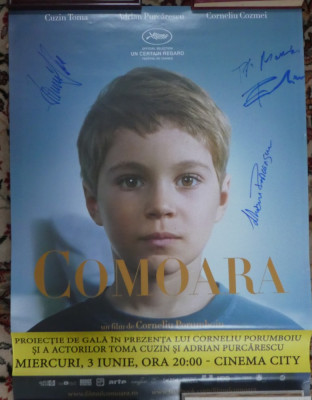 Afisul filmului Comoara de Corneliu Porumboiu , autografe actori si regizor foto