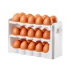 Organizator oua pentru aparate frigorifice, plastic, alb, 27.5 x 10 x 17.5 cm