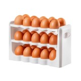 Organizator oua pentru aparate frigorifice, plastic, alb, 27.5 x 10 x 17.5 cm