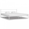 VidaXL Cadru de pat, alb, 180 x 200 cm, metal