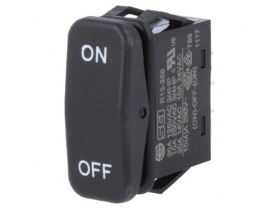 Comutator Basculant Negru 10A/250VAC foto