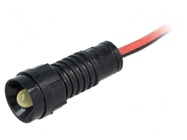 Lampă de control LED galbenă 220VDC &Oslash;11mm IP40