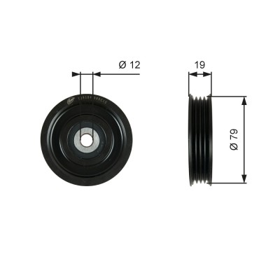 GATES T39184 DriveAlign&amp;reg; rola intinzator,curea transmisie foto