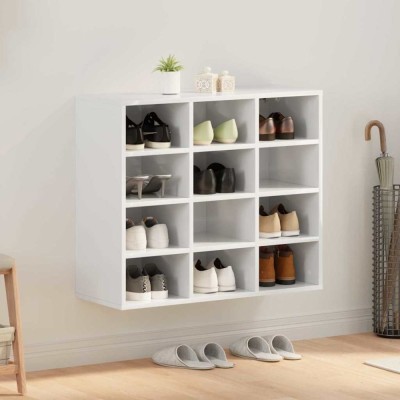 Dulap pentru pantofi Alb 77.5 x 30 x 67 cm Lemn compozit foto