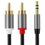 Cablu audio, mufa stereo Jack 3.5 mm, 2 mufe RCA, lungime 1 metru, ProCart