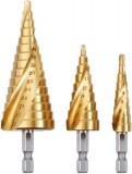 Set 3 Burghie Titan Inox Auriu - Masina Gaurit, Accesorii Scule