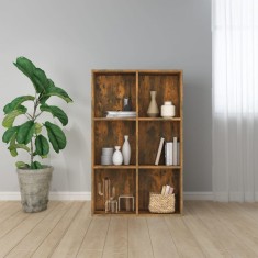 vidaXL Bibliotecă/dulap, stejar fumuriu, 66x30x98 cm, lemn prelucrat