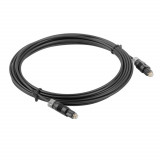 Cablu audio optic digital , lungime 1 m, Lanberg 42239, 2 conectori tip TosLink tata, negru