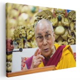 Tablou Dalai Lama lider spiritual tibetan budist 1571 Tablou canvas pe panza CU RAMA 40x60 cm