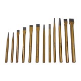 Set 12 dalti pentru metal, auriu