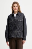AllSaints geacă de jeans din bumbac DENBY culoarea bleumarin, de tranziție, W100PD