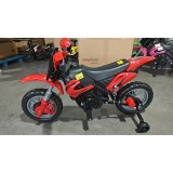 AIYAPLAY Motocicletă Electrică Copii 12V cu 2 Roți Ajutătoare Detașabile, 2 Motoare, Suspensie Spate, Muzică, 3 km/h, 3-6 Ani, Roșu | Aosom Romania