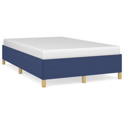 vidaXL Cadru de pat, albastru, 120x190 cm, material textil foto