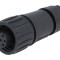 Conector circular mamă 7 pini, argintat