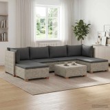 Cumpara ieftin 7 buc. Set de lounge din ratan cu perne GENDT Ratan Natural