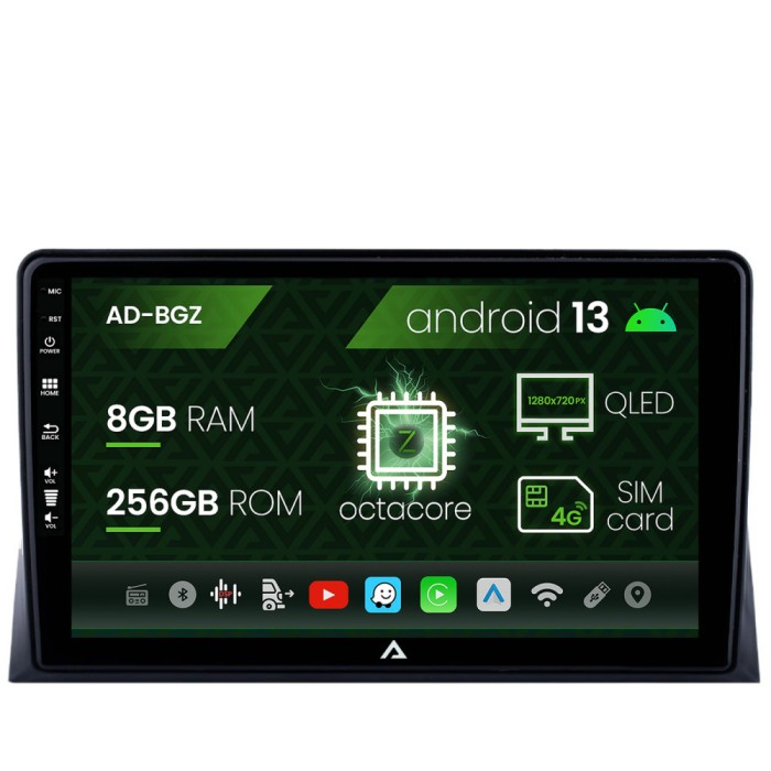 Navigatie VW Multivan T5 (2003-2015), Android 13, Z-Octacore 8GB RAM + 256GB ROM, 9 Inch - AD-BGZ9008+AD-BGRKIT025T5