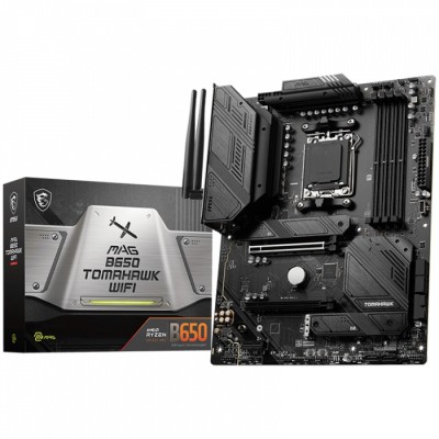 MSI MB MAG B650 TOMAHAWK WIFI (AM5,4x DDR5,HDMI,DP,2x PCI-E x16,1x PCI-E x1,3xM.2,6xSATA 6G,6x USB 2.0,6x USB 3.2 Gen1 Type A,3x USB 3.2 Gen2 Type A,1 foto