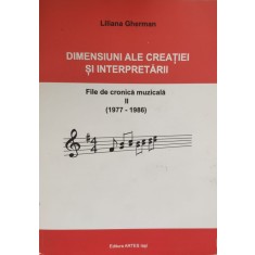 Dimensiuni Ale Creatiei Si Interpretarii Vol. 2 - Liliana Gherman , E876