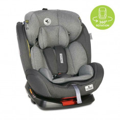 Scaun auto, Lynx, Isofix, 0-36 Kg, rotativ 360 grade, Black & Grey