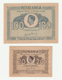 Romania, Set 100 lei 1945 _aUNC + 20 lei 1945_UNC *cod 1