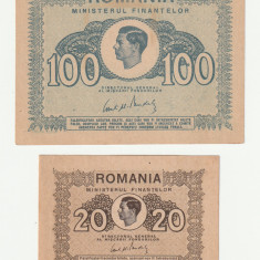 Romania, Set 100 lei 1945 _aUNC + 20 lei 1945_UNC *cod 1