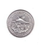 Moneda SUA 25 centi/quarter dollar 2006 P, South Dakota 1889, stare buna, curata