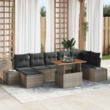 Cumpara ieftin Set de canapele pentru gradina 8 buc. Gri si Brown