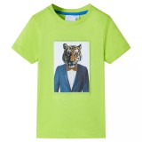 Tricou pentru copii cu m&acirc;neci scurte, lime, 128
