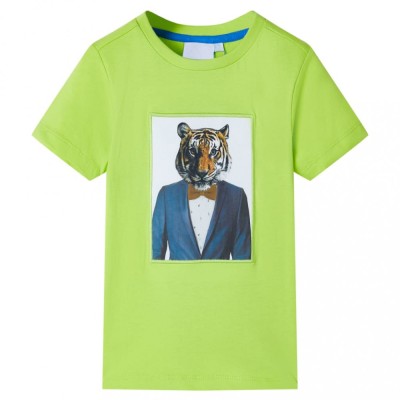 Tricou pentru copii cu m&amp;acirc;neci scurte, lime, 128 foto