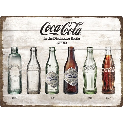 Placa metalica - Coca Cola - Evolution - 30x40 cm