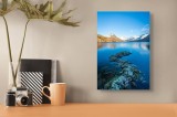 Tablou Canvas Peisaj Montan pe Lac Senin Reflecții Naturale, 26 x 39 cm, CMCLASS