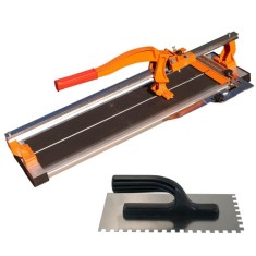 Masina de taiat gresie&nbsp;si faianta, aparat profesional, dispozitiv cu rulmenti, 80 cm, cu gletiera cu zimti, Richmann Exclusive